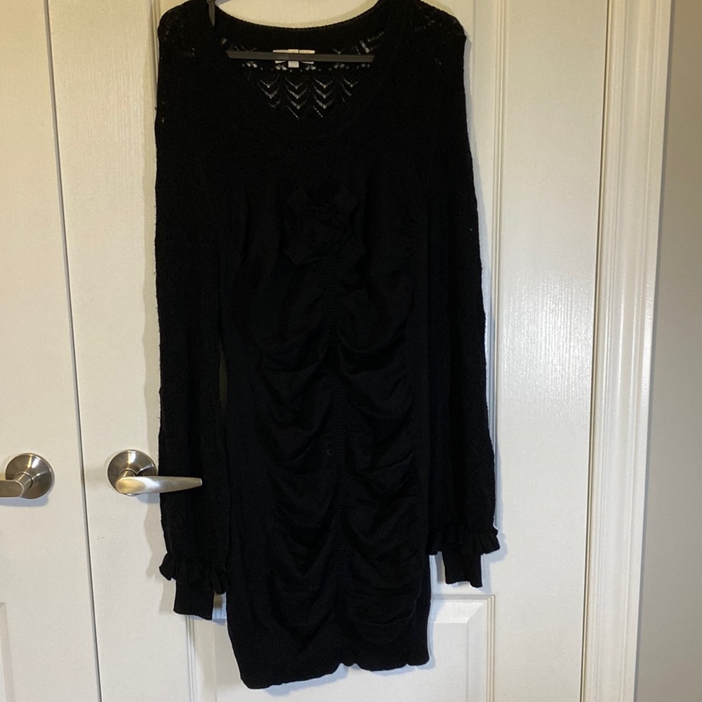 Black sweater dress